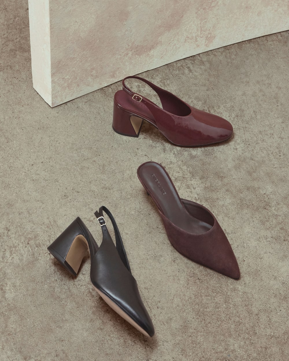 Curved Slingback Heel | Burgundy - Image 8