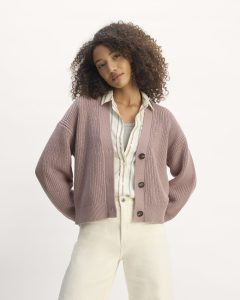 The Boxy Cardigan in Everyday Cotton | Dusty Rose