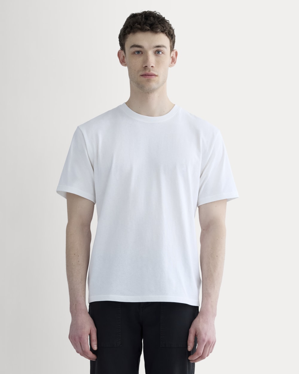 The Premium-Weight Relaxed Crew | Uniform | White