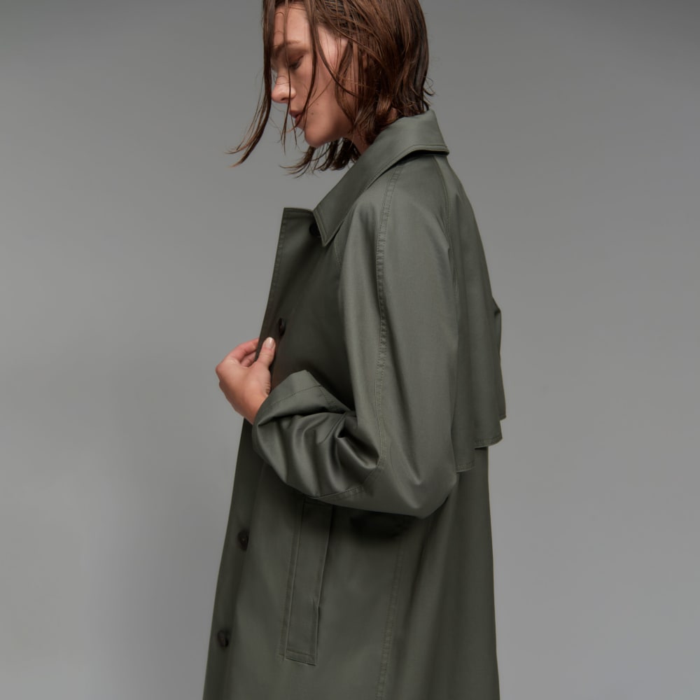 The Long Mac Coat | Pewter Green - Image 7