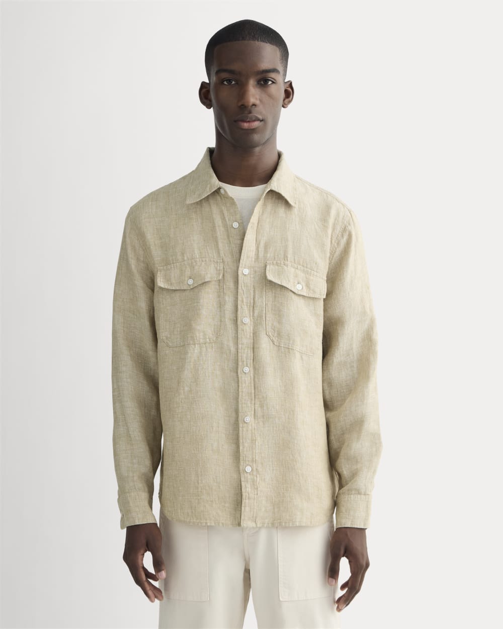 The Linen Utility Shirt | Cornstalk Chambray