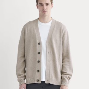 The Classic Cardigan in Everyday Cotton | Heathered Oatmeal