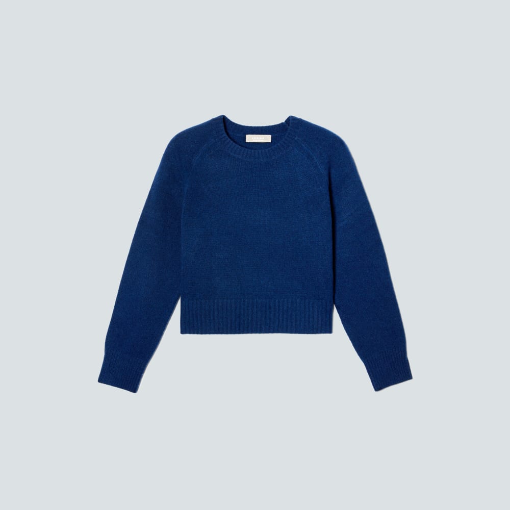 The Cashmere Boxy Crew | Bright Navy - Image 2