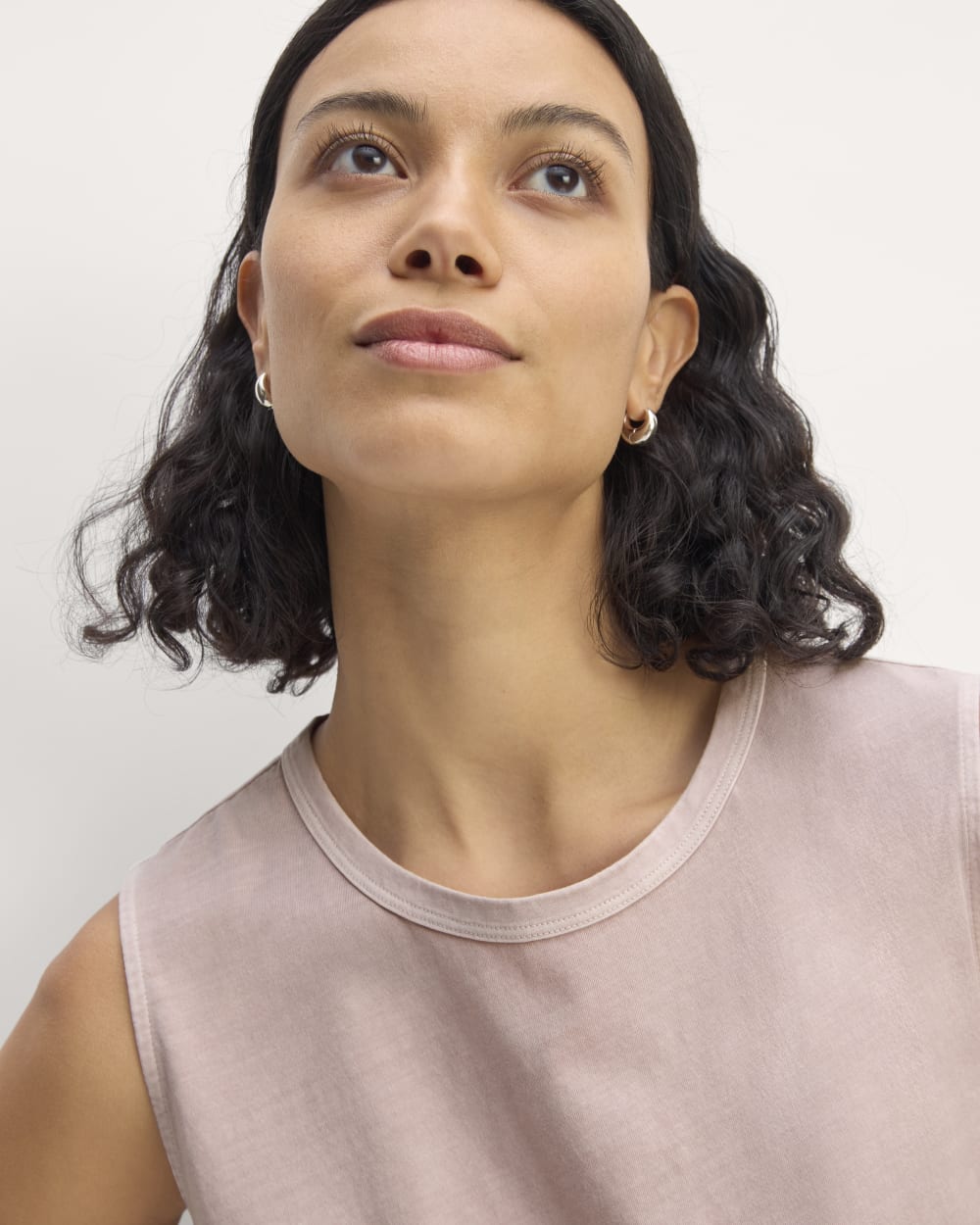 The Boyfriend Tank in Essential Cotton | Dusty Rose - Image 3