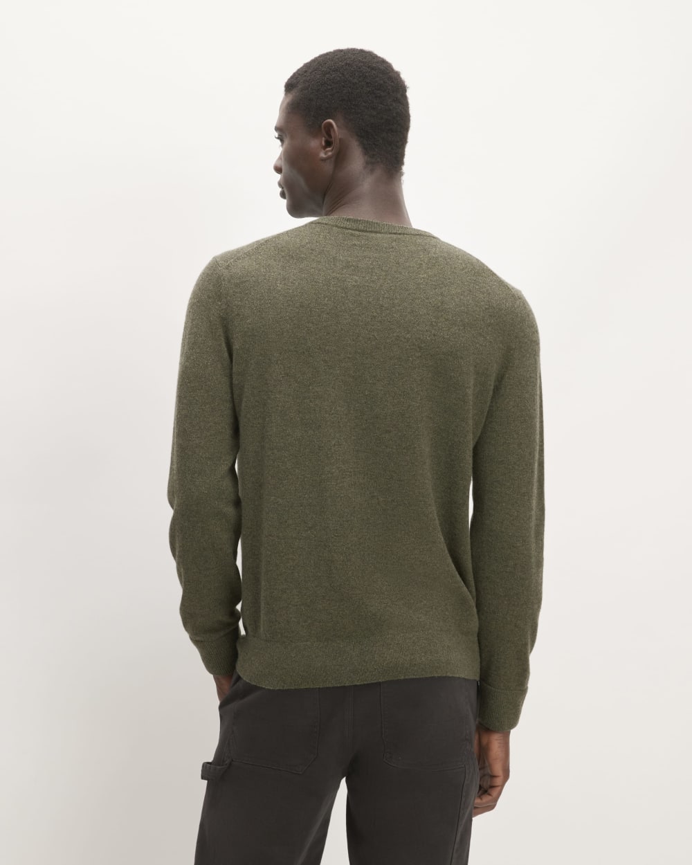 The Grade-A Cashmere Crew | Heathered Army Green - Image 6