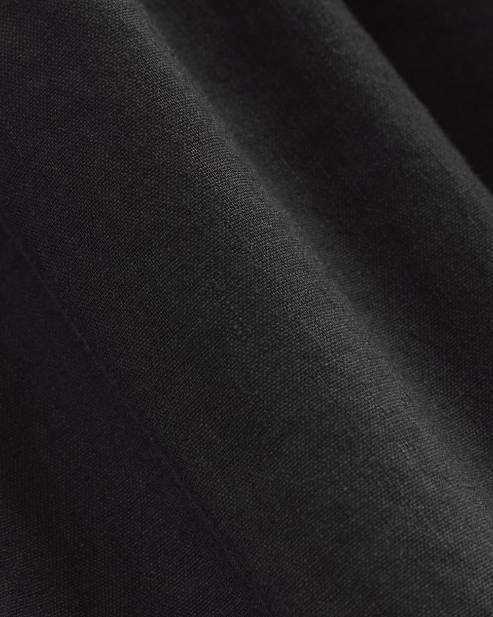 The Flutter-Sleeve Dress in Stretch Linen | Black - Image 5