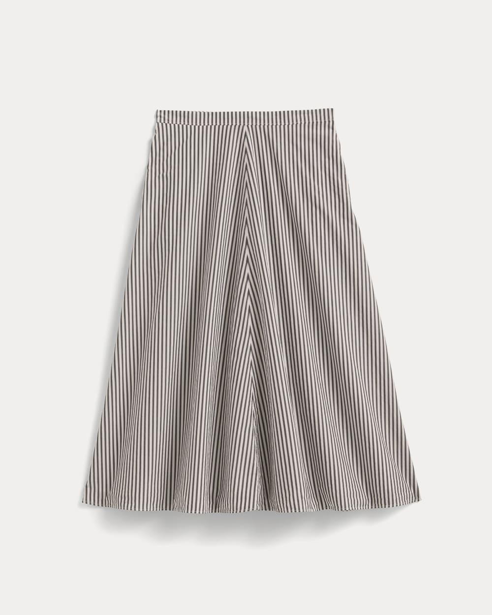The Midi Skirt in Ultrasoft Cotton | Optic White / Black - Image 2
