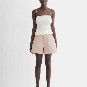 The A-Line Denim Short | Garment-Dyed Pink