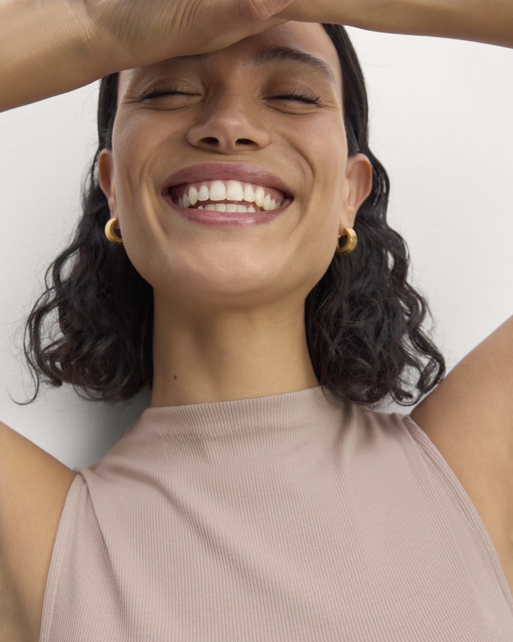 The Luxe Rib Funnel-Neck Tank | Dusty Rose - Image 3