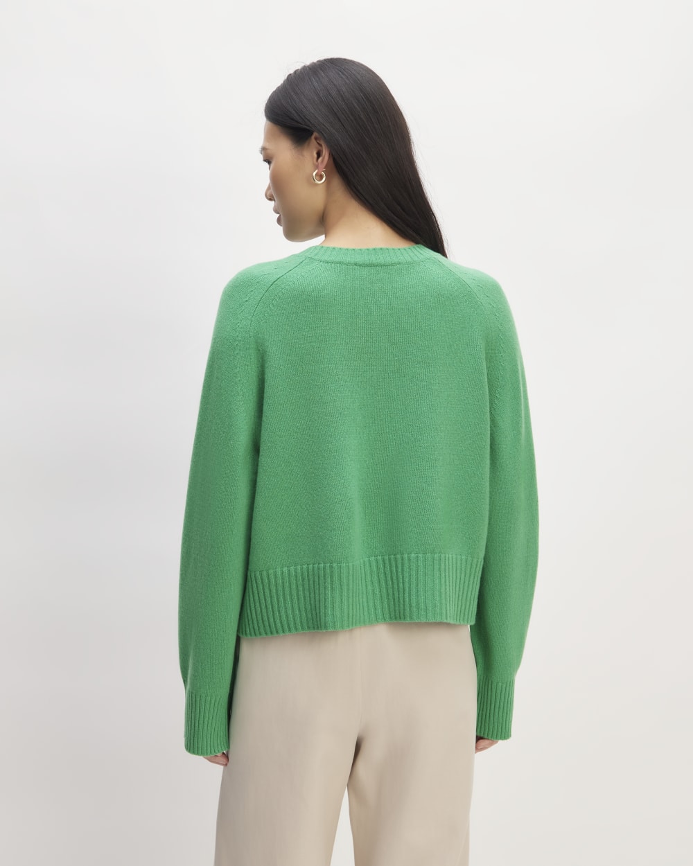 The Cashmere Boxy Crew | Bright Jade - Image 6