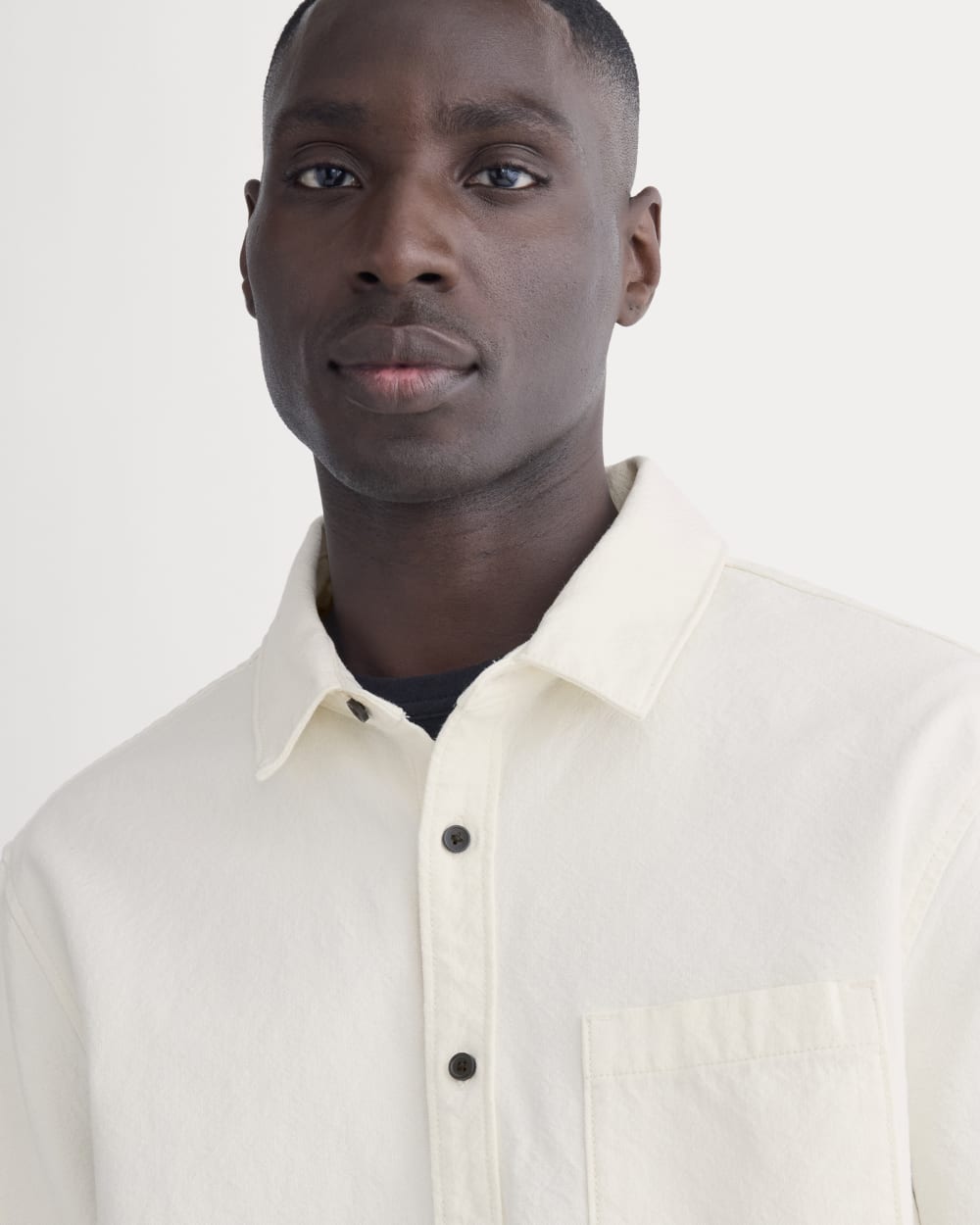The Canvas Organic Cotton Overshirt | Bone - Image 4