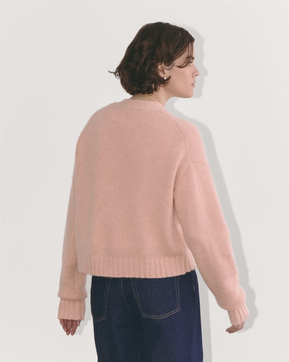 The Boxy Cardigan in Alpaca | Blush Pink - Image 6