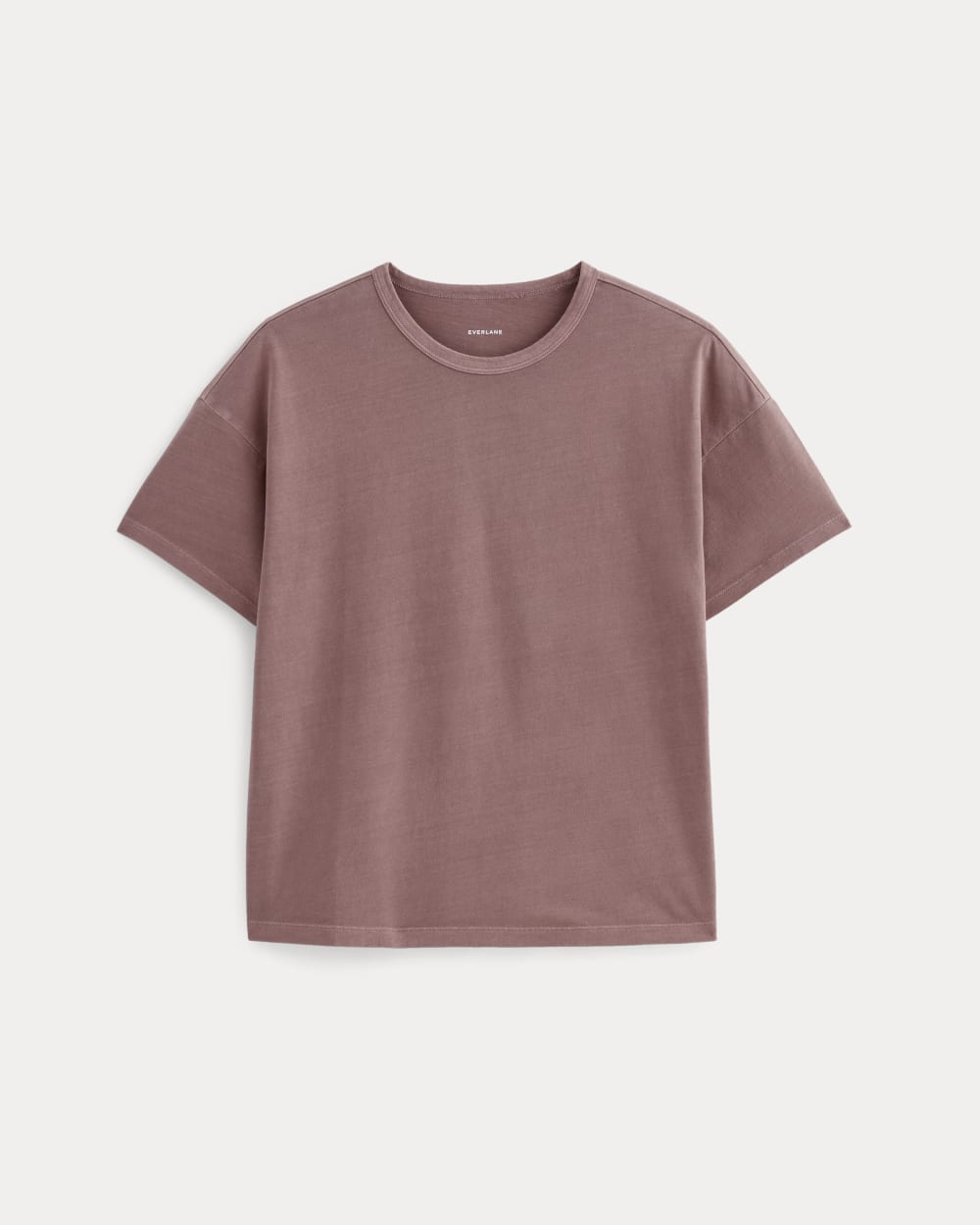 The Boyfriend Tee in Essential Cotton | Brown Garment Dye - Image 2