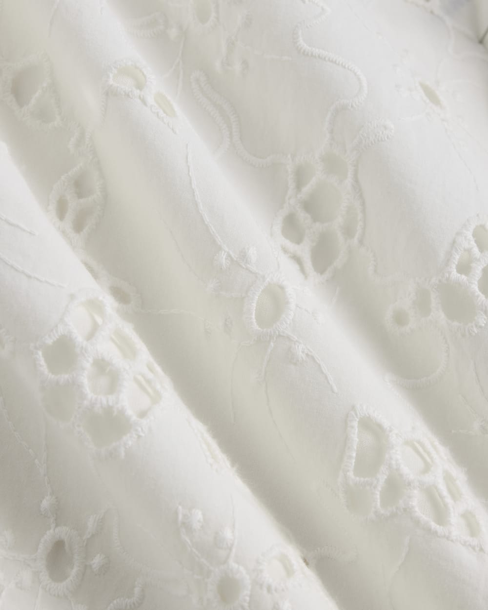 The Eyelet Mini Shift Dress | Bone - Image 5