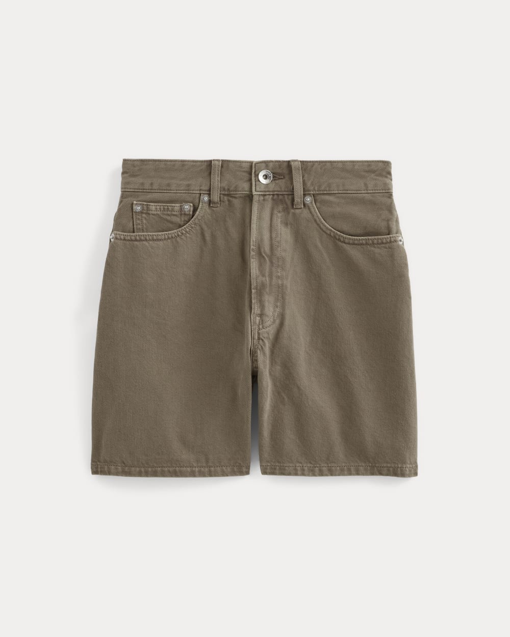 The A-Line Denim Short | Garment-Dyed Chocolate - Image 2