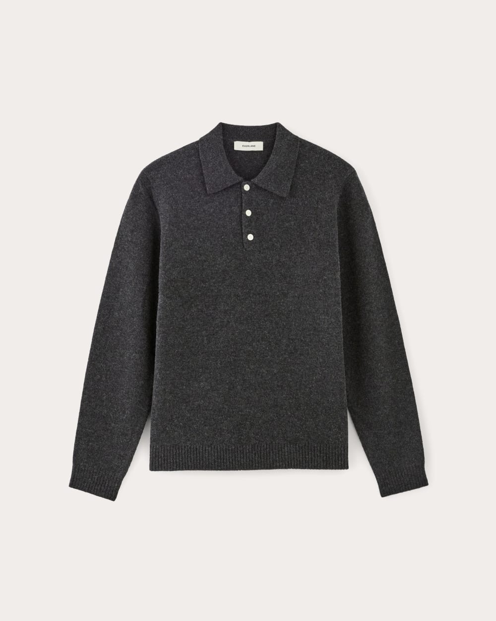 The Classic Polo in Luxe Merino | Charcoal - Image 2