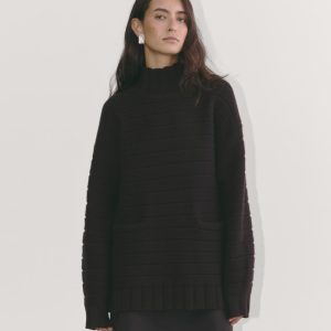 The Oversized Turtleneck in Luxe Merino | Black