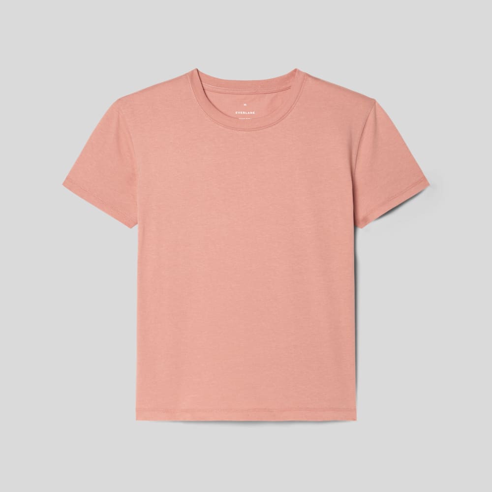 The Box-Cut Tee in Essential Cotton | Light Rose | No Pocket - Image 2
