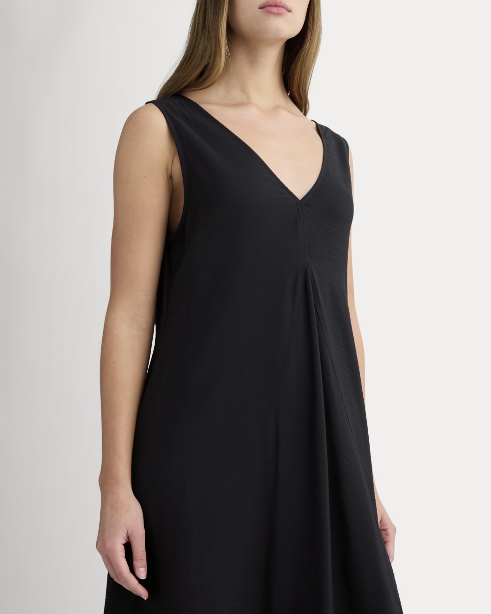 The V-Neck Dress in SoftLuxe | Black - Image 3