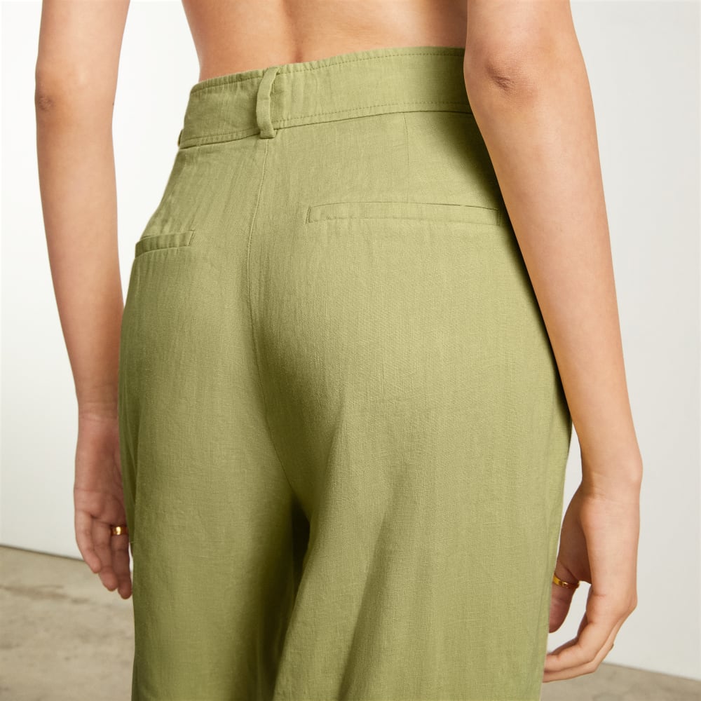 The Linen Way-High® Drape Pant | Leek - Image 7