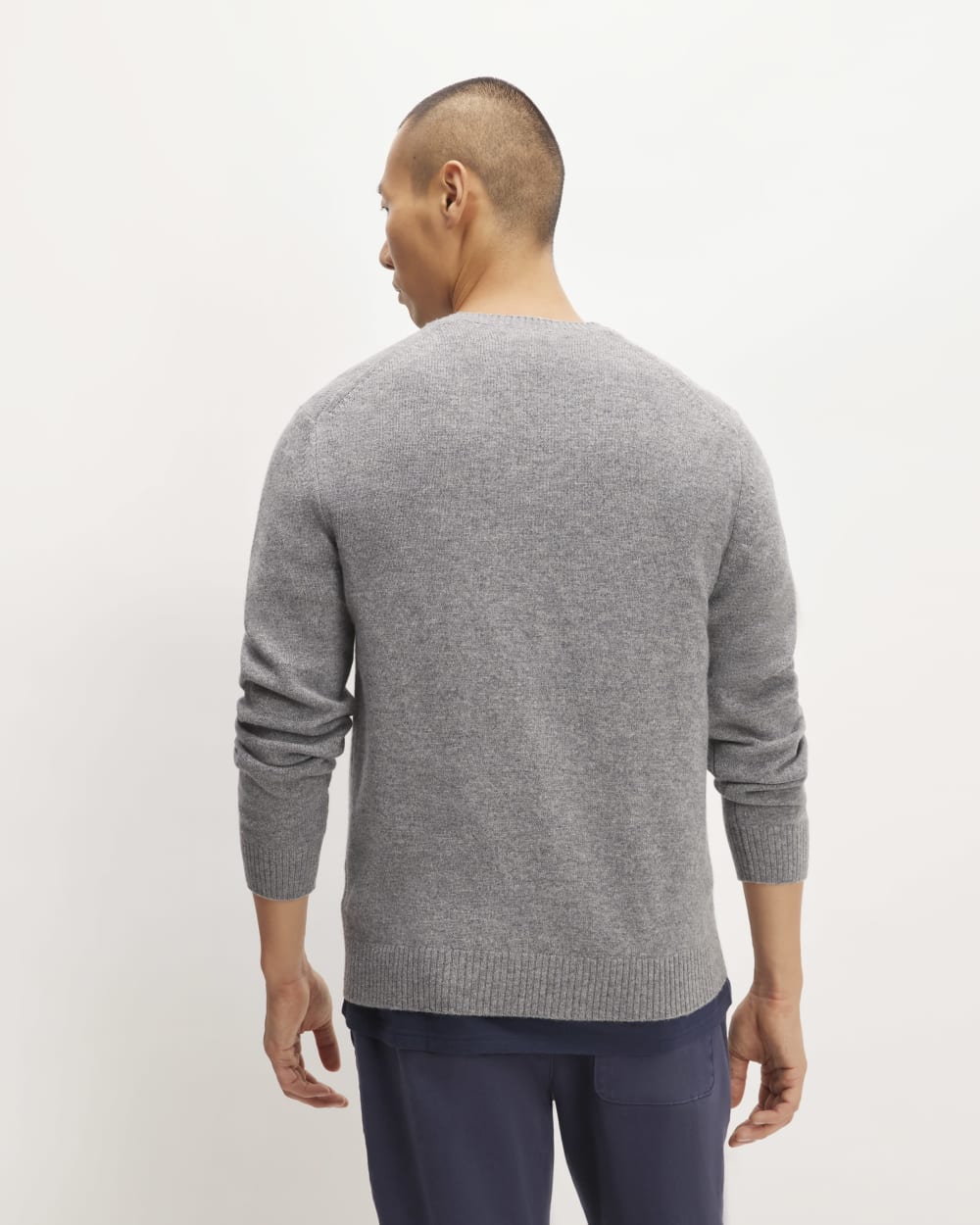 The Premium Merino Crew Neck Sweater | Heathered Mid-Grey - Image 6