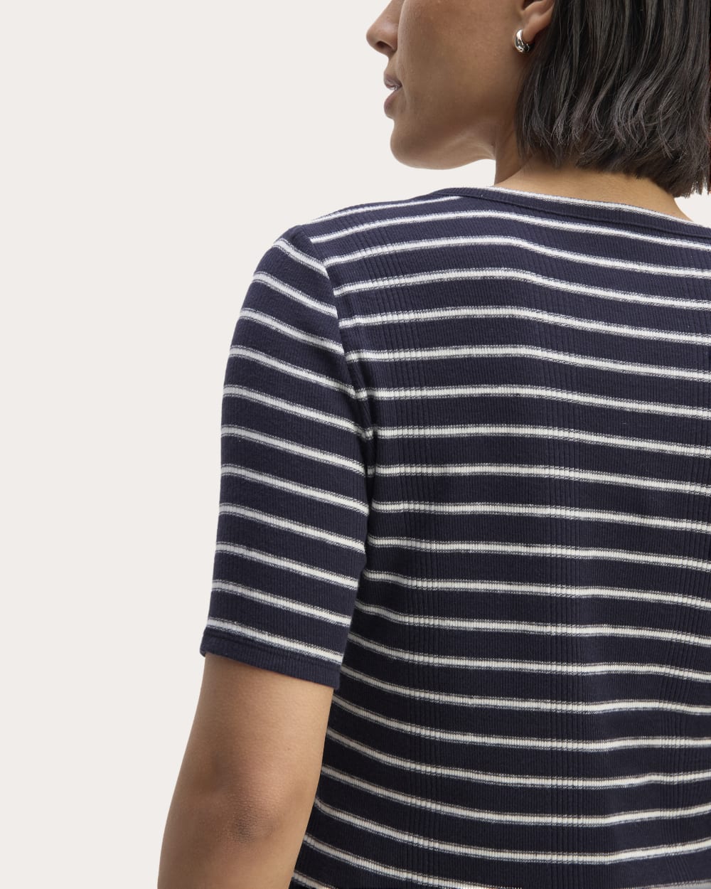 The Vintage Rib Henley | Navy / Bone - Image 5