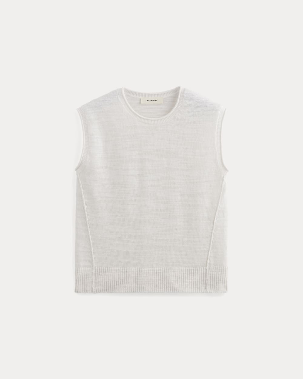 The Muscle Sweater in Cotton Linen | White - Image 2