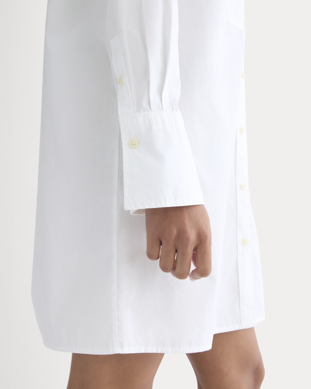 The Mini Shirtdress in Ultrasoft Cotton | White - Image 3