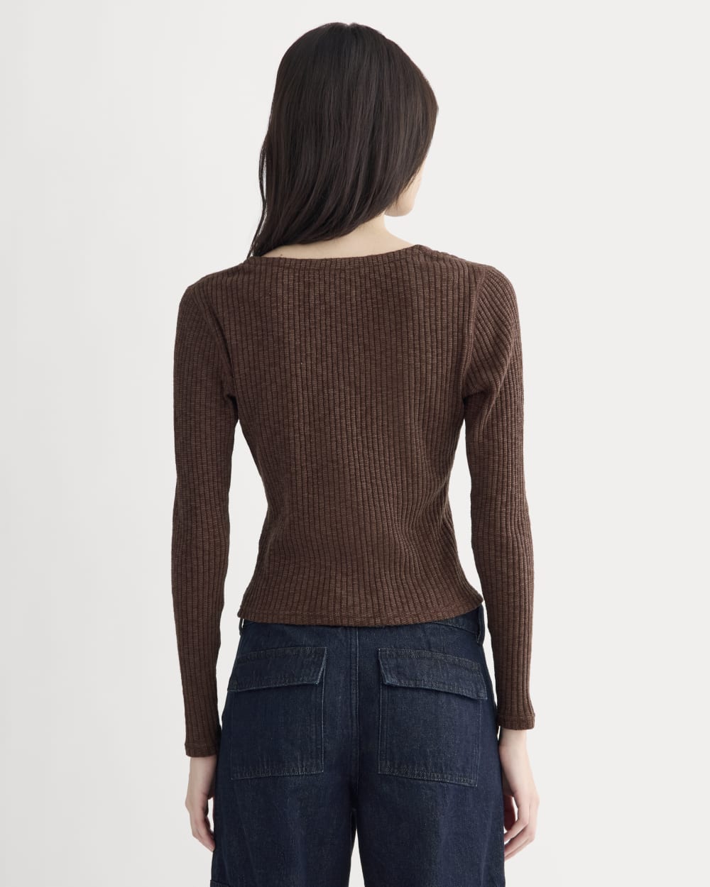 The Cozy Rib Cardigan | Dark Mahogany - Image 5