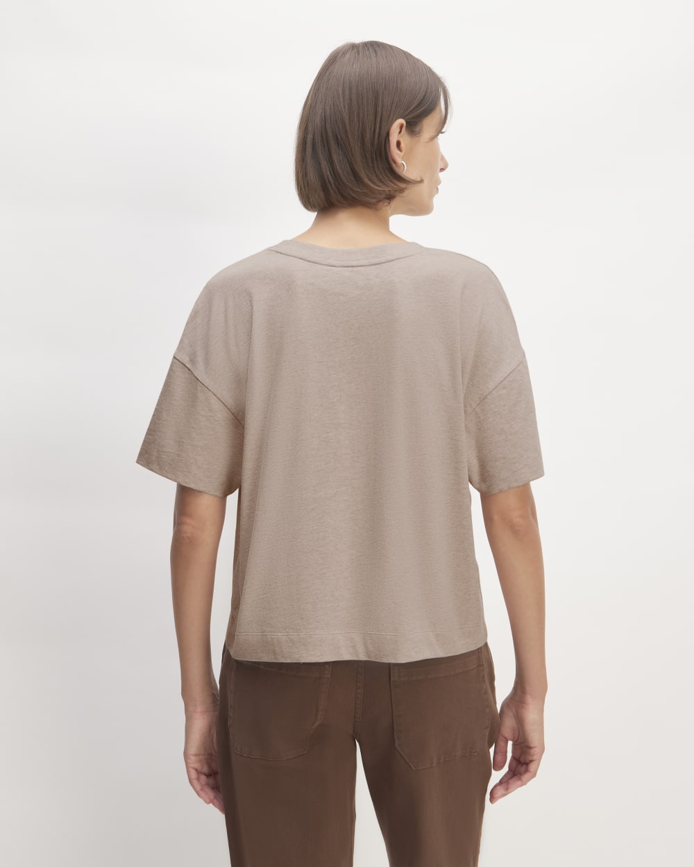 The Organic Cotton Slouchy V-Neck | Burnt Sugar - Image 4