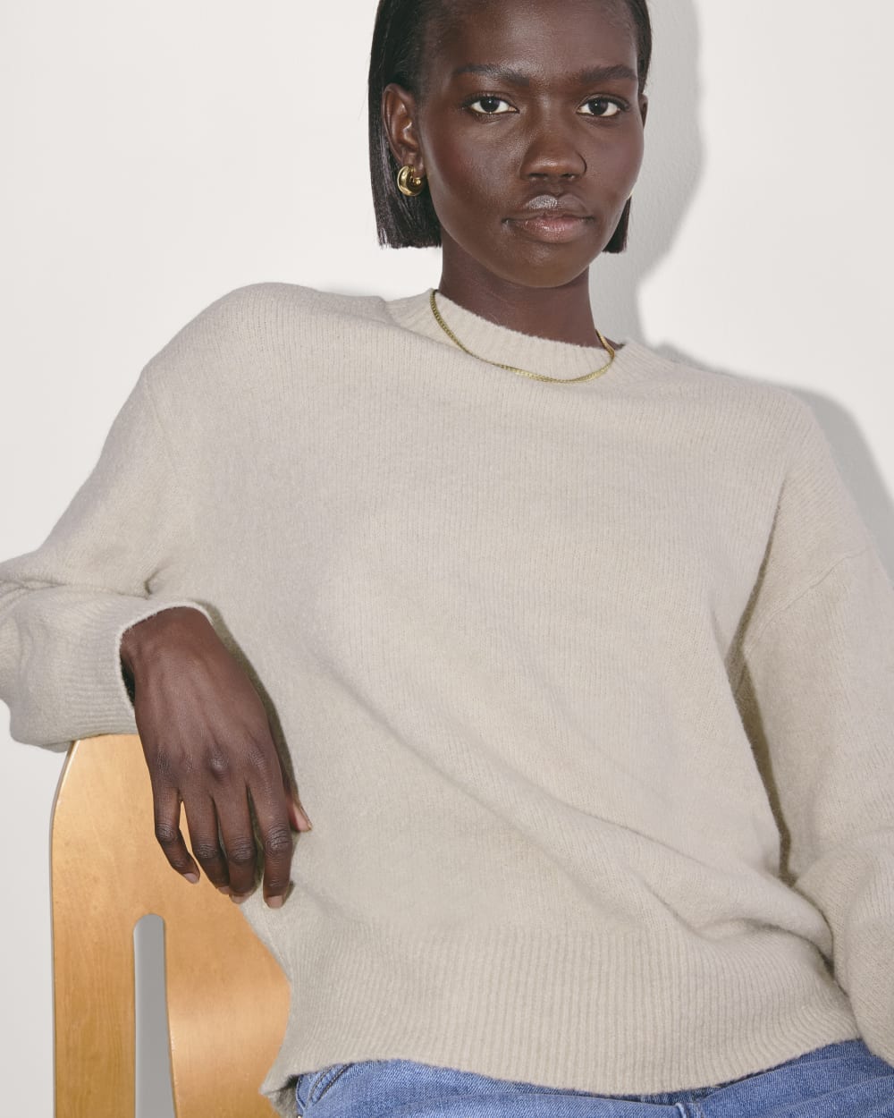 The Cocoon Crew in Plush Cotton | Heather Mushroom - Image 3