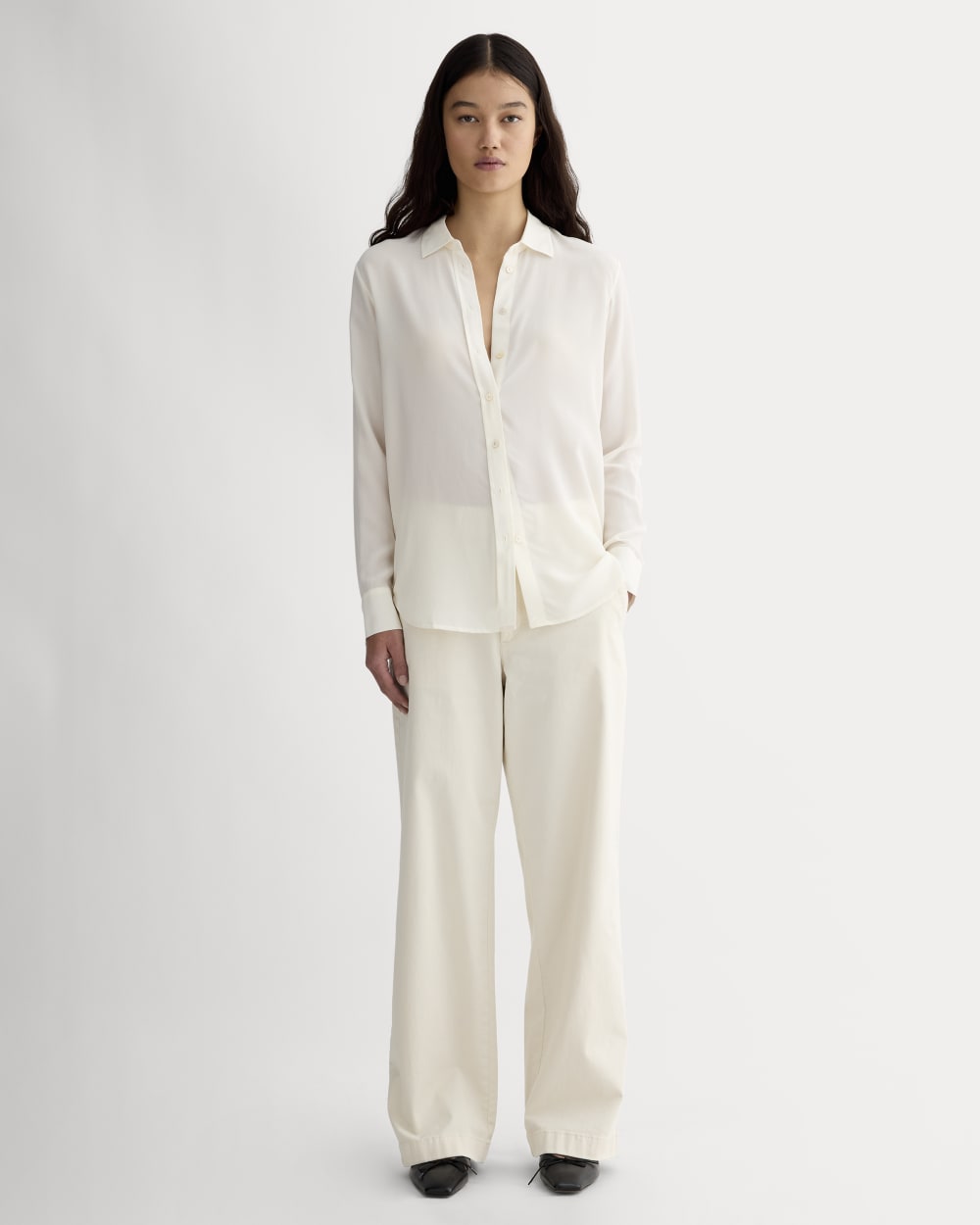 The Must-Have Shirt in Washable Silk | Off-White - Image 3