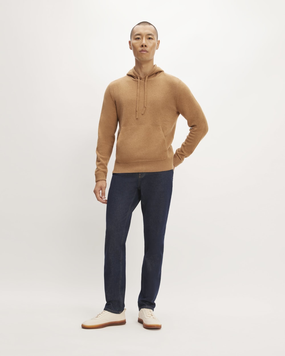 The Felted Merino Hoodie | Deep Camel - Image 3