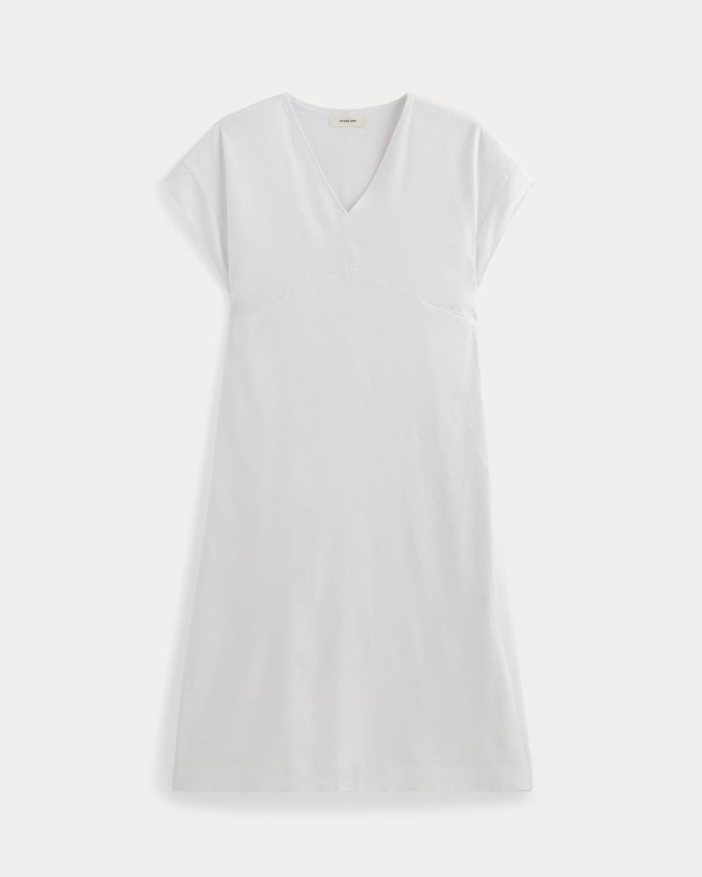 The Tie-Back Dress in Stretch Linen | White - Image 2