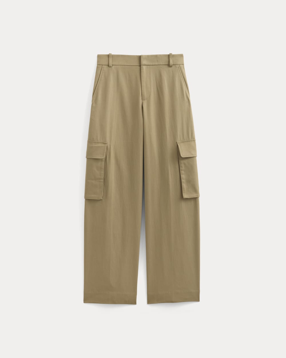 Wide-Leg Cargo Trouser in Buttersmooth | Ash Brown - Image 2