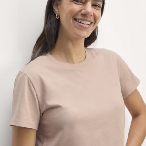 The Box-Cut Tee in Essential Cotton | Rose Smoke  | No Pocket