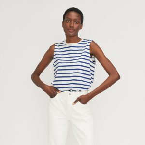 The Mariner Tank | Canvas Tan / Mazarine Blue