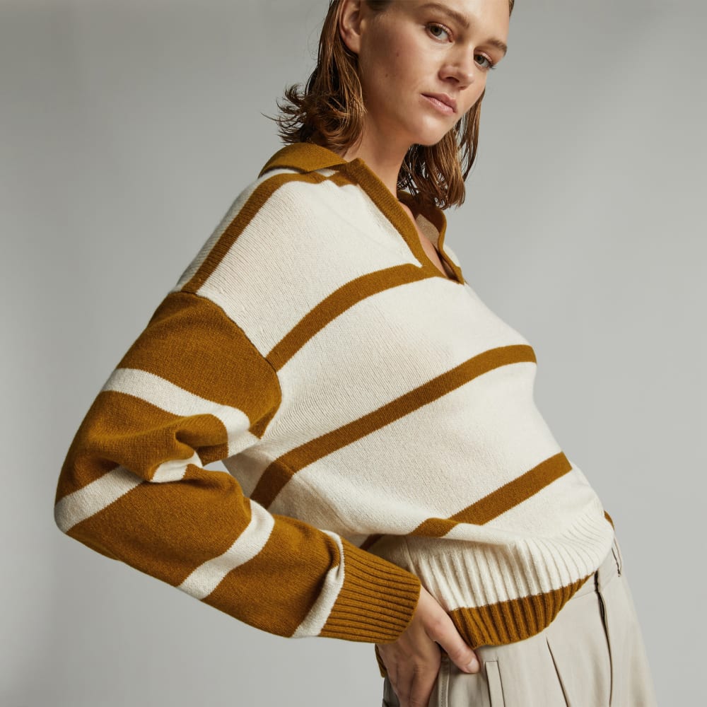 The Cashmere Polo | Bone / Tapenade - Image 5