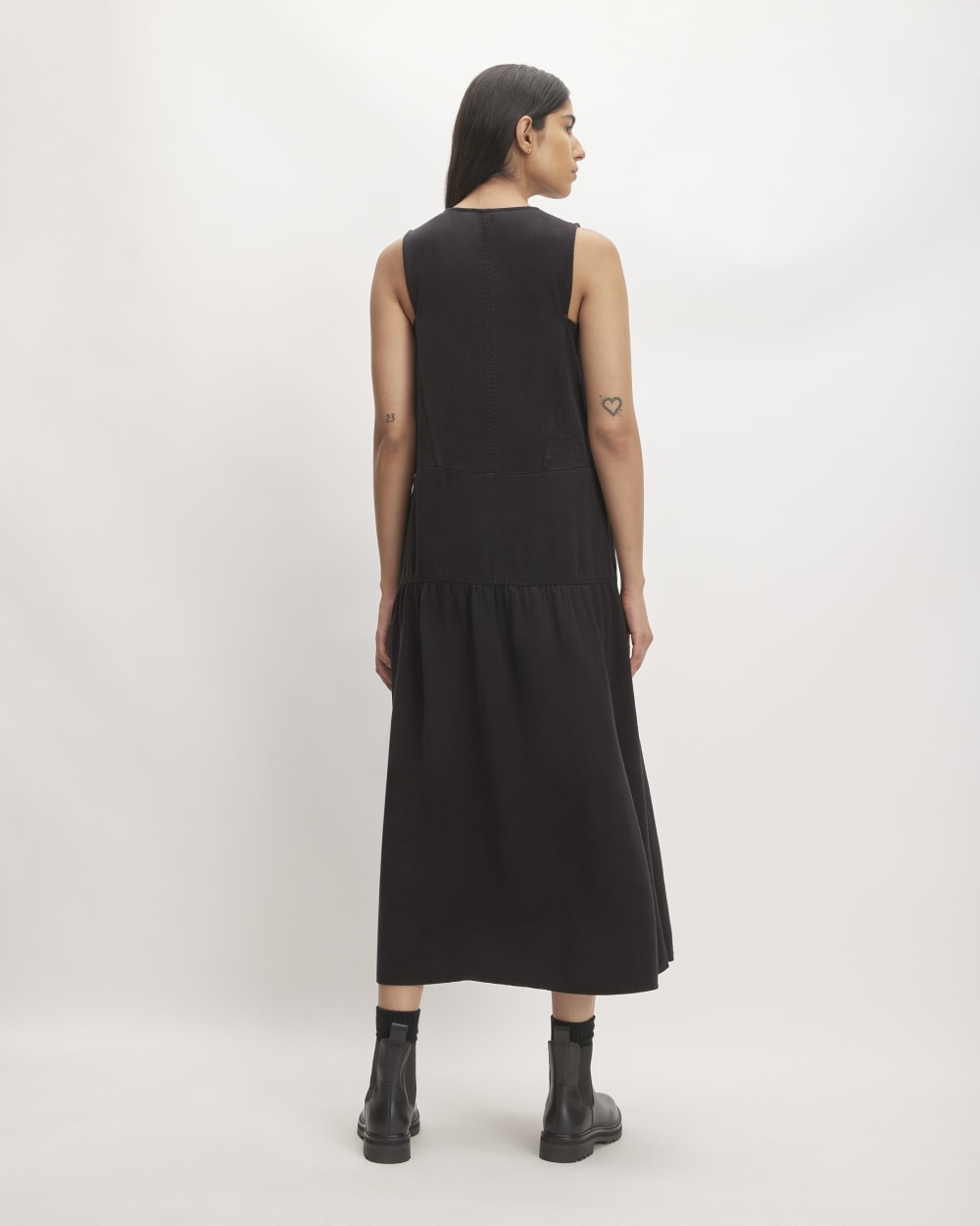 The TENCEL? V-Neck Dress | Black - Image 4