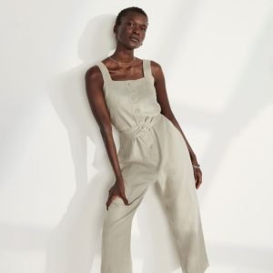 The Linen Jumpsuit | Seagrass