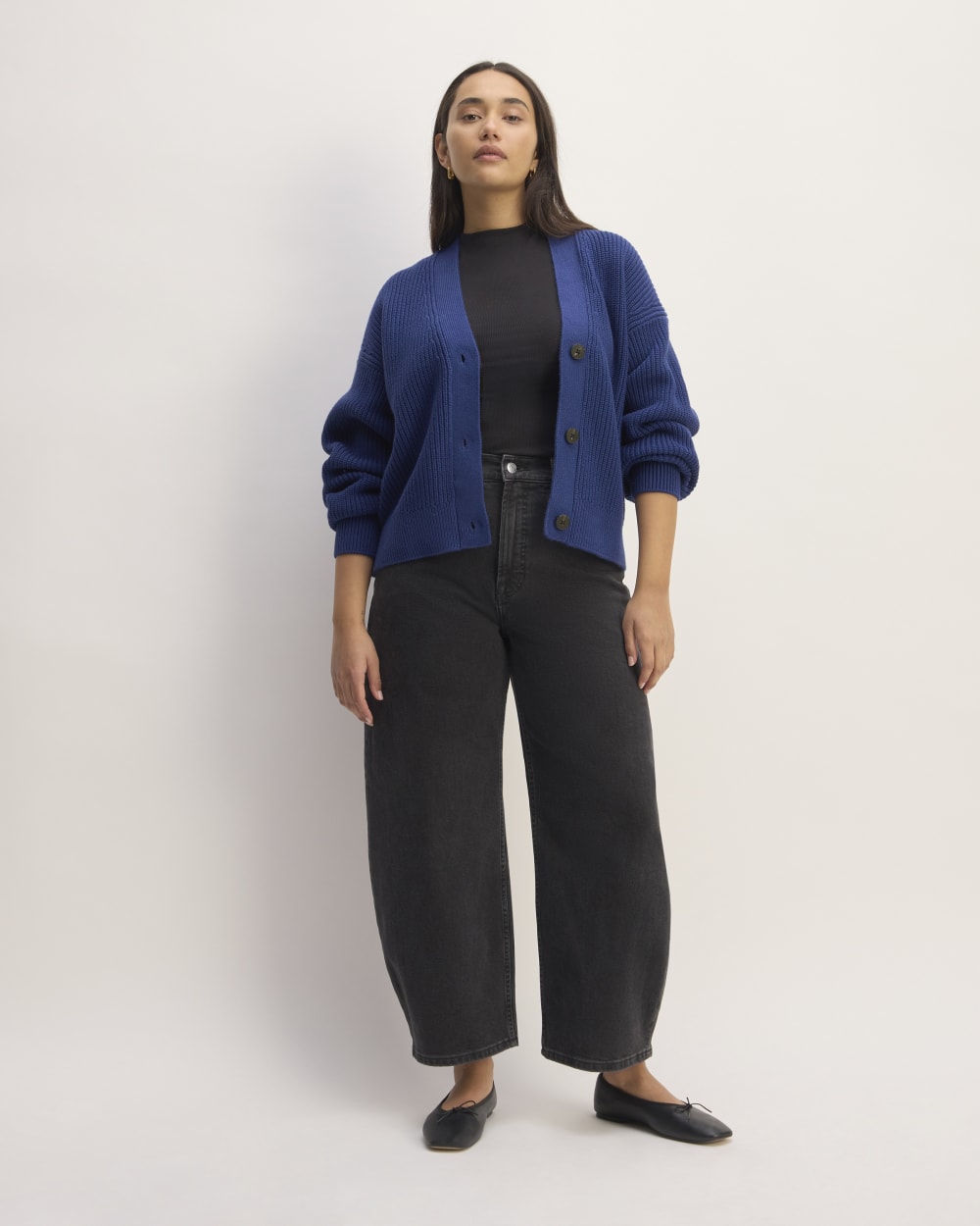 The Boxy Cardigan in Everyday Cotton | Bellwether Blue - Image 3