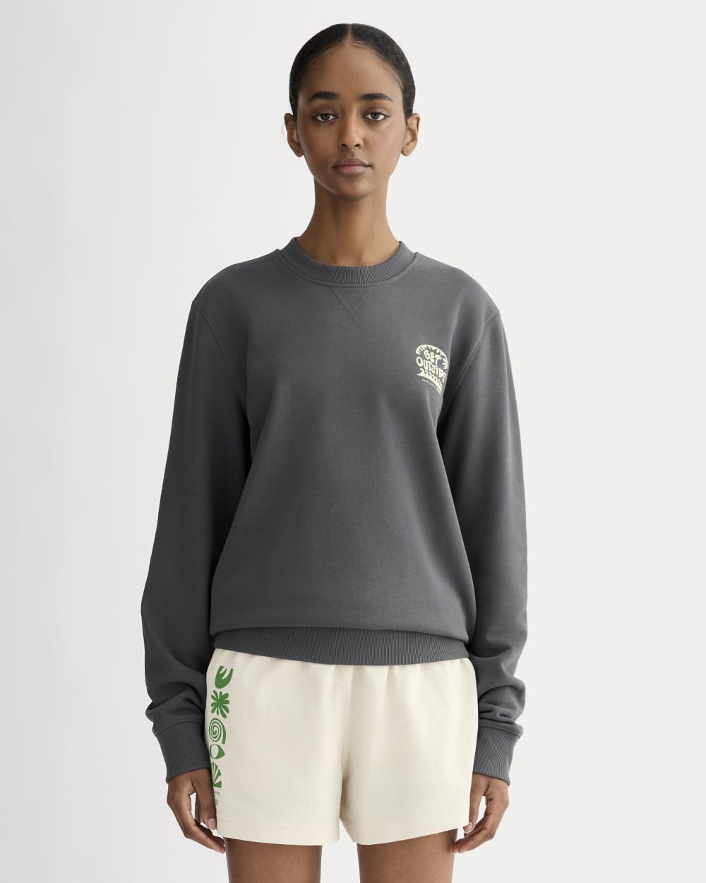 The Everlane x Parks Project French Terry Crew | Forged Iron / Natural