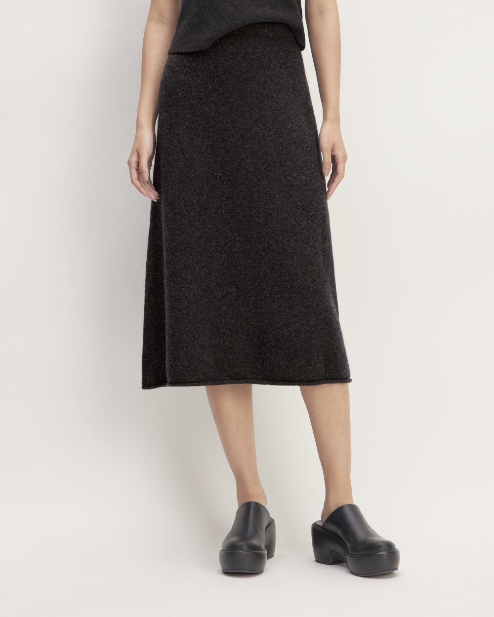 The Cozy-Stretch Skirt | Charcoal - Image 3