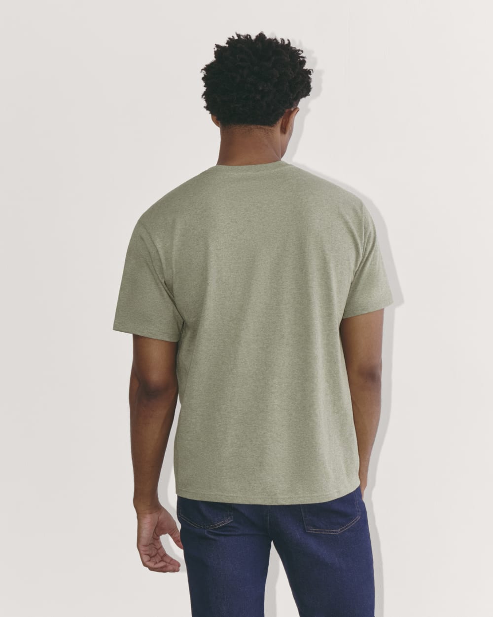 The Premium-Weight Relaxed Crew | Uniform | Heather Sage Green - Image 6
