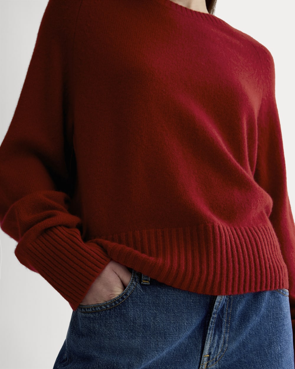 The Boxy Crew in Cashmere | Berry Red - Image 4