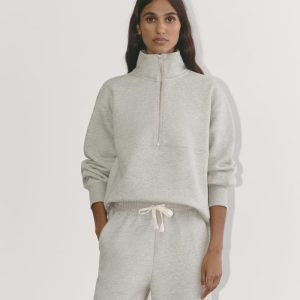 Luxe Fleece Half-Zip Sweatshirt | Heathered Grey