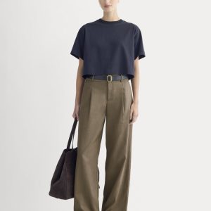 Wide-Leg Trouser in Buttersmooth | Deep Taupe | 32 Inseam