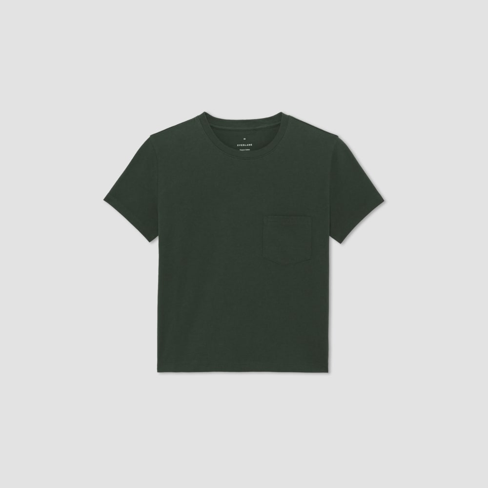 The Box-Cut Tee in Essential Cotton | Scarab | Pocket - Image 2