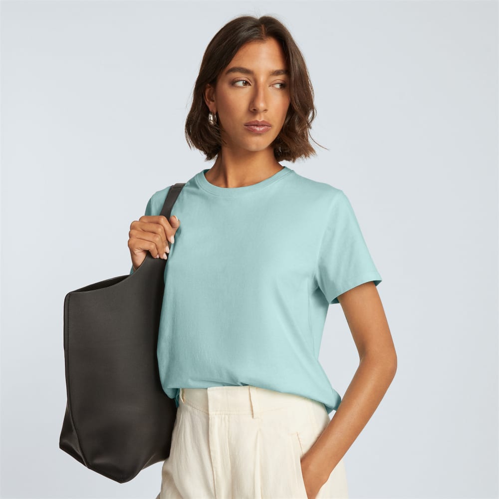 The Box-Cut Tee in Essential Cotton | Ice Blue | No Pocket - Image 5