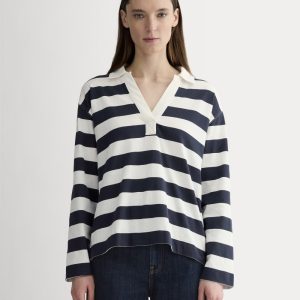 The Mariner Rugby Top | Navy / Bone